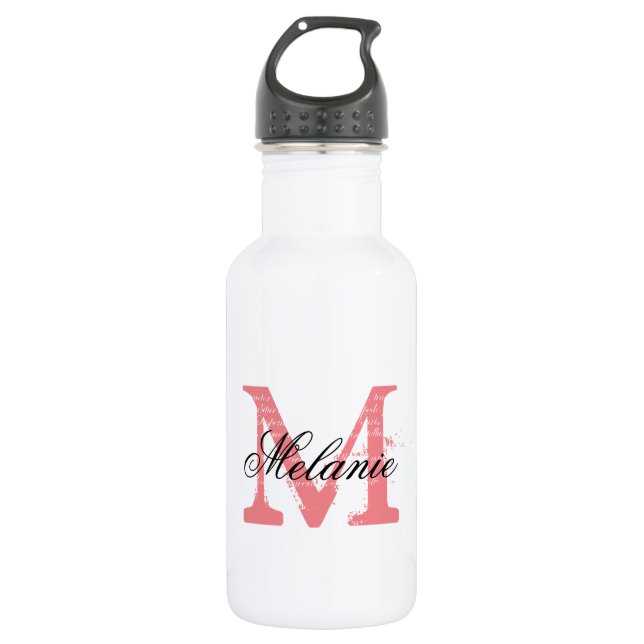Botellas de agua monogramadas personalizadas (Anverso)
