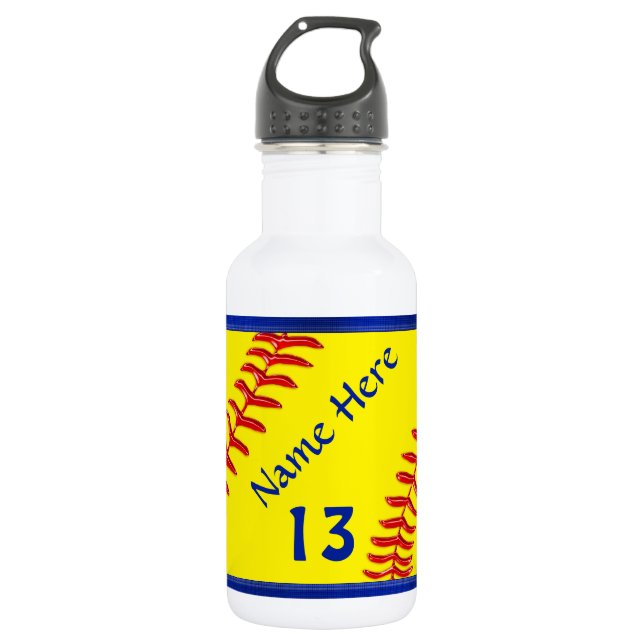 Botellas de agua personalizadas del softball (Anverso)