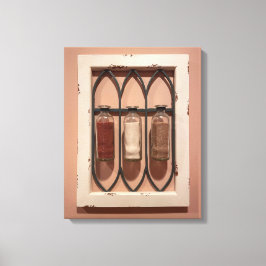 Botellas de arena de vidrio arte en pared