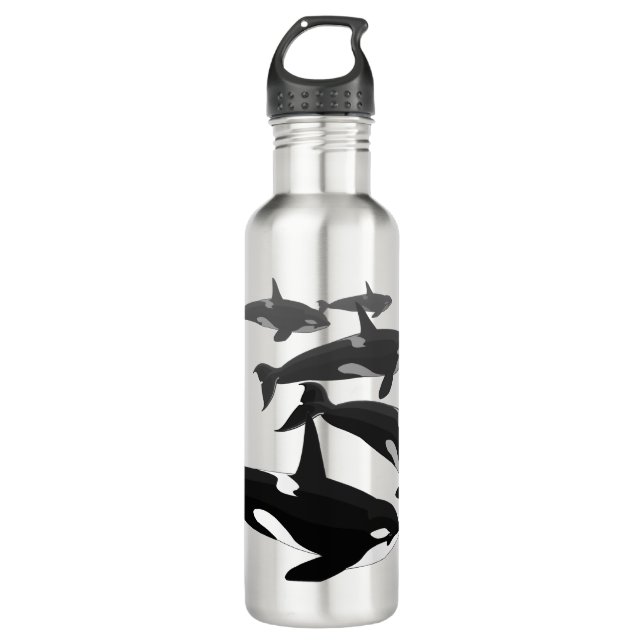 Botellas de arte de ballena de Orca Personalizado  (Anverso)