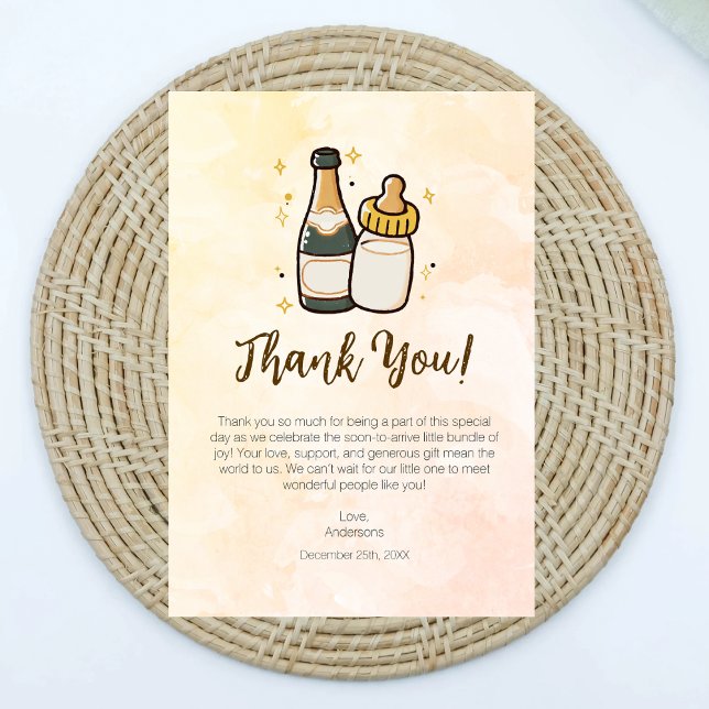 Botellas de Poppin Baby Shower Moderno Tarjeta de  (Subido por el creador)