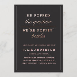 BOTELLAS DE POPPIN' // Invitación del PARTIDO BACH
