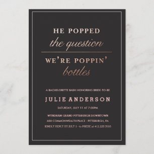 BOTELLAS DE POPPIN' // Invitación del PARTIDO BACH