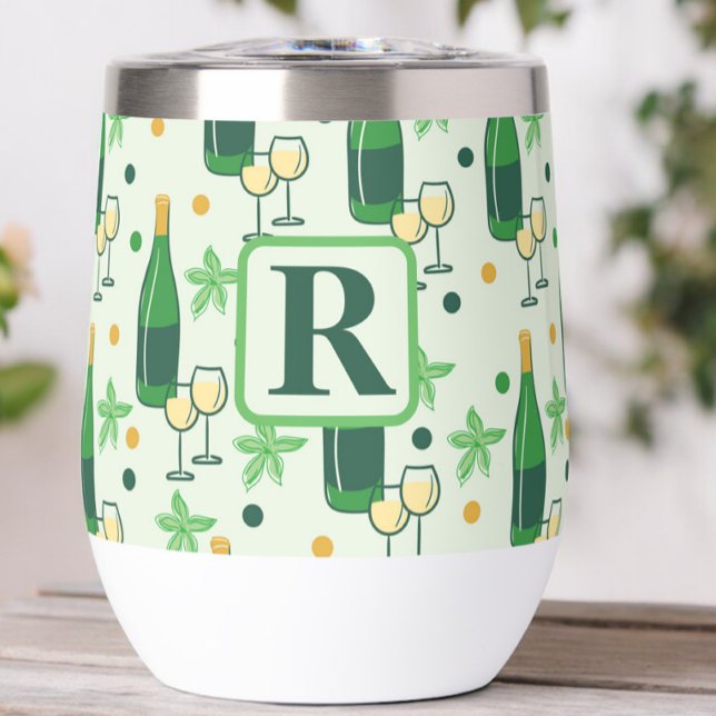 Botellas de vidrio de Chardonnay Vino Monogramo Fl (Subido por el creador)