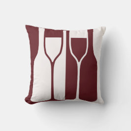 Botellas de vino de Borgoña Resumen Cojín decorati