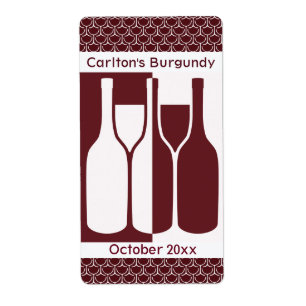 Botellas de vino Etiqueta de imagen de vino