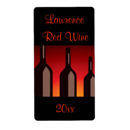 Botellas de vino Etiqueta de vino casero