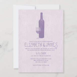 Botellas de vino formales Invitaciones de matrimon