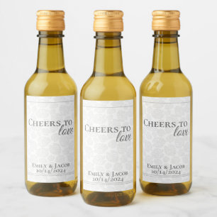 Botellas de vino mini Cheers al AMOR