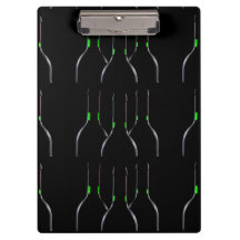 Botellas de vino Portapapeles negro