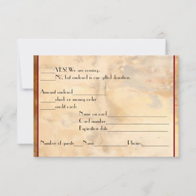 Botellas de vino Respuesta RSVP (Anverso)