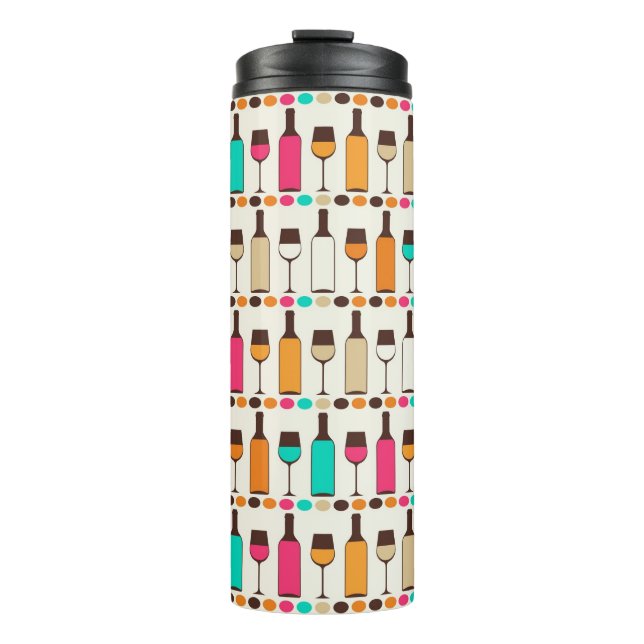 Botellas de vino y vasos retro (Anverso)