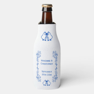 Botellas Enfriador de Botella de Boda Campanas Zafiro Azul