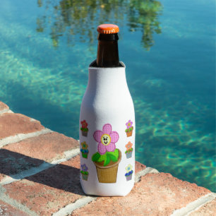 Botellas Enfriador de botella de flores en maceta Rosy Posy