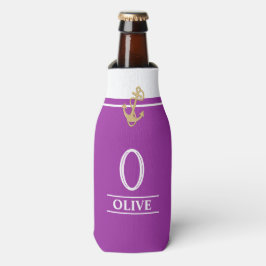Botellas Enfriador de Botella Monogramado Náutico Ciruela