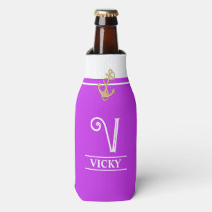 Botellas Enfriador de Botella Monogramado Náutico Rosa Cali
