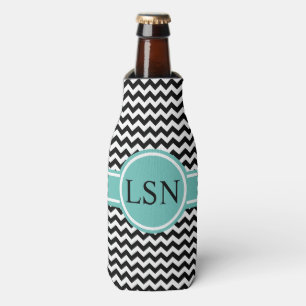 Botellas Enfriador de Botella Personalizado - Zigzag Negro