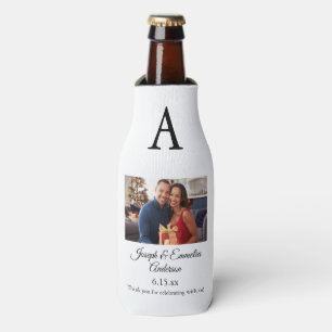 Botellas Favor de boda blanca Botella Foto Enfriador