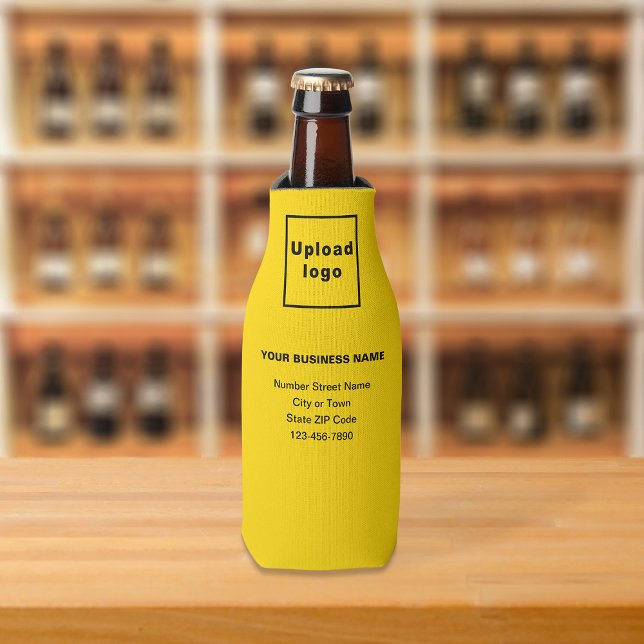 Botellas Negocio Marca Enfriador de Botella Amarillo (Build brand name awareness. Your business brand on yellow bottle cooler.)