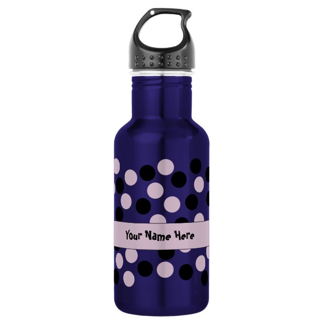 Botellas reutilizables de Punto de Polka Rosa y Ne (Anverso)