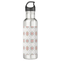 Botellas Tribales de Agua Floral Elegantes