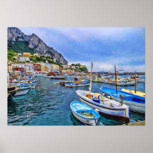 Botes de arte fotográfico italiano de Capri