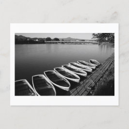 Botes de fila en Arashiyama, postal de Kyoto