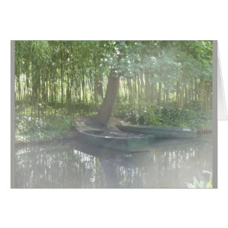 Botes de remos en el jardín de Monet, Francia