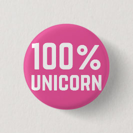 Botón 100% del Pin de la insignia del unicornio