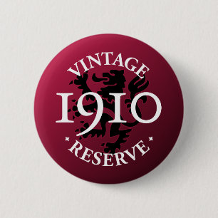 Botón 1910 de Pinback de la reserva del vintage