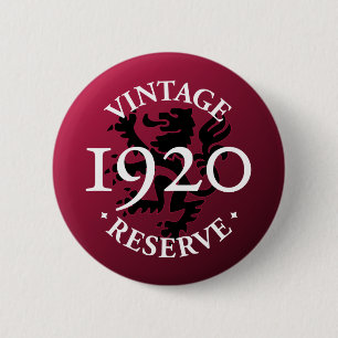 Botón 1920 de Pinback de la reserva del vintage