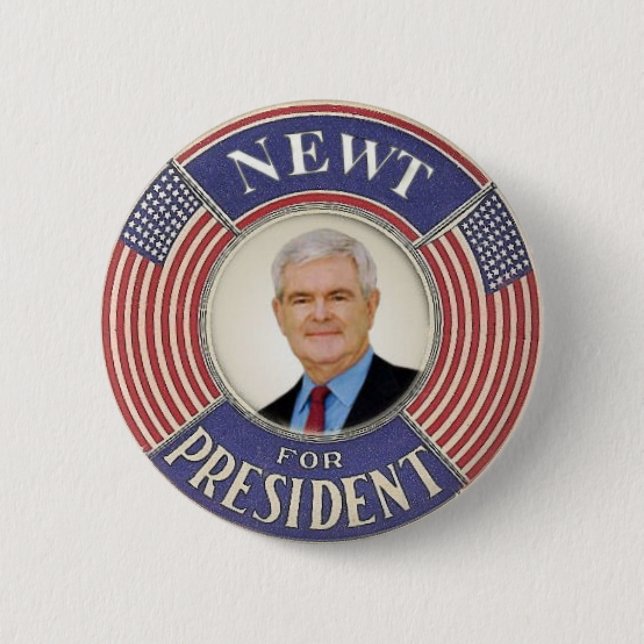 Botón 2012 de Newt Gingrich (Anverso)