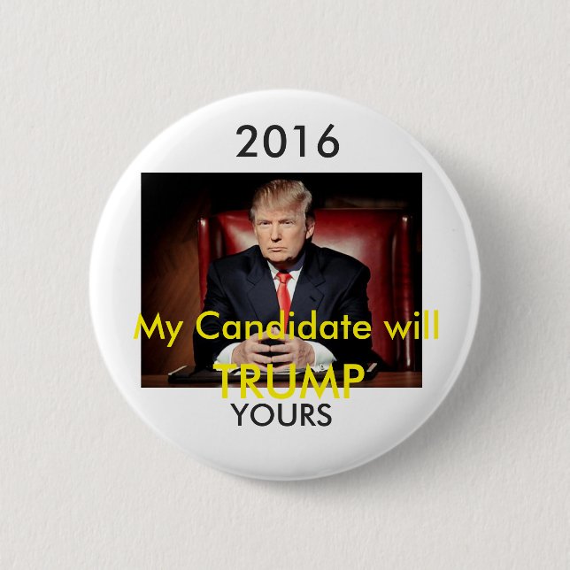 Botón 2016 de Donald Trump Pinback (Anverso)