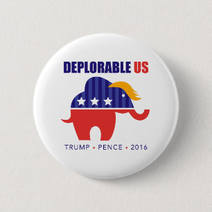 Botón 2016 de la campaña del Toupee del elefante