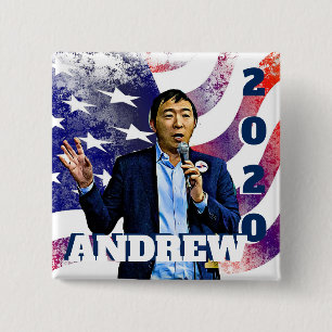 Botón 2020 de la ayuda de Andrew Yang de la