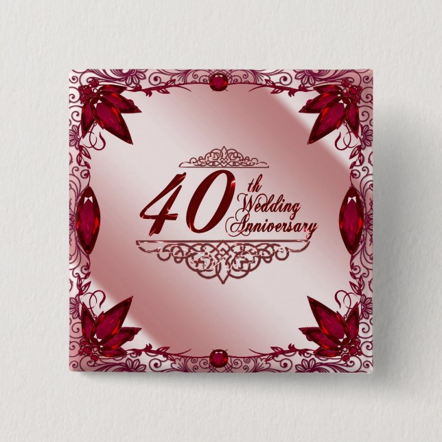 botón 40.º Aniversario Boda (Anverso)