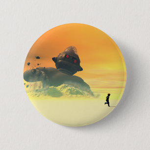 Botón abandonado del renacimiento del robot