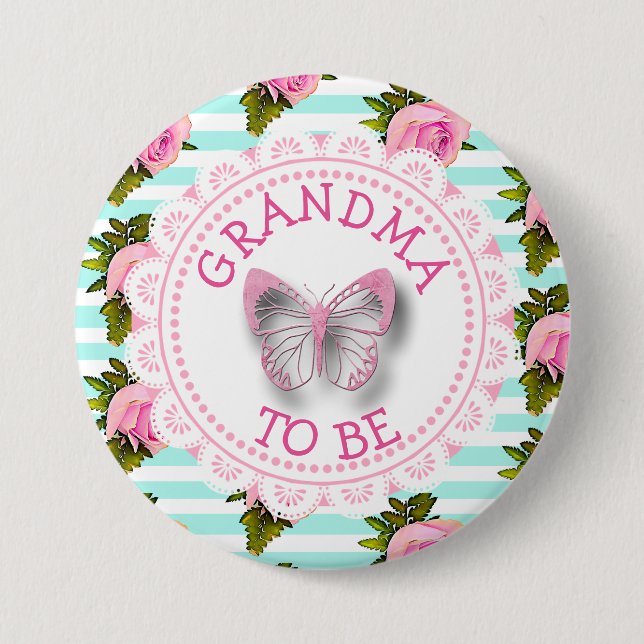 botón Abuela para ser Baby Shower (Anverso)
