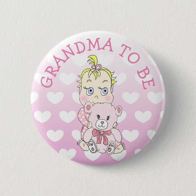 botón Abuela para ser Baby Shower (Anverso)