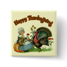 Botón - acción de gracias feliz