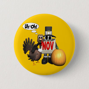 Botón - acción de gracias Turquía