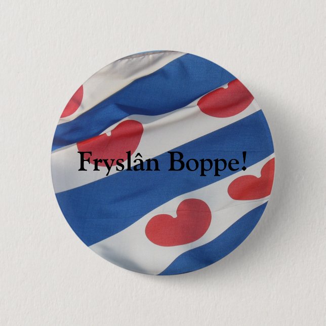 botón adaptable de la bandera de Fryslan Frisia (Anverso)