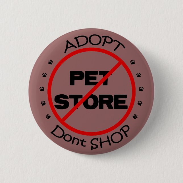 Botón Adoptar no comprar (Anverso)