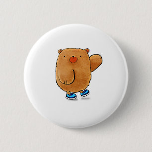 Botón Adorable del oso de peluche