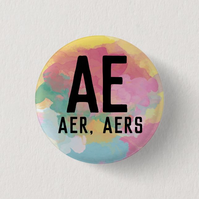 Botón Ae Aer Aers Pronouns (Anverso)