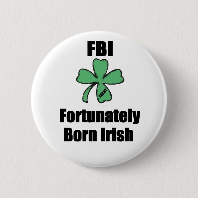 Botón AFORTUNADO IRLANDÉS AFORTUNADAMENTE LLEVADO (Anverso)