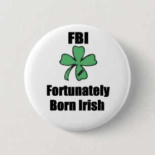 Botón AFORTUNADO IRLANDÉS AFORTUNADAMENTE LLEVADO