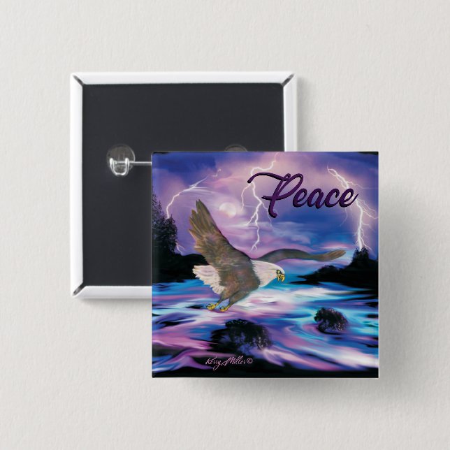 botón Águila calva (Anverso y reverso)