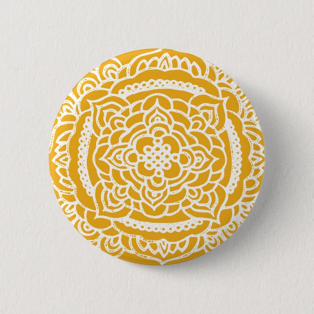 Botón amarillo de la marca de tracería blanca (Anverso)