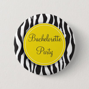 Botón amarillo del fiesta de Bachelorette del